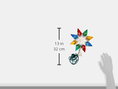 Kurt Adler 10-Light Multi-Color Capiz Star Tree Topper - Image 7
