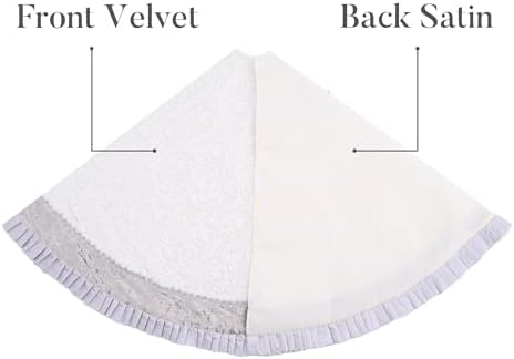 Valery Madelyn 60 Inch Sliver Christmas Tree Skirt for Tree Decorations - Image 6