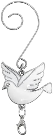 White Enameled Dove Ornament Hooks Set of 24 – Christmas Ornament Hangers with S-Hook & Lobster Claw Clips, Decorative Bird Hooks for Tree Ornaments, Holiday Decorations, Keepsakes & Seasonal Display - Image 5