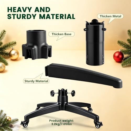 Rolling Christmas Tree Stand with Wheels for Up to 9 FT Artificial Trees - Image 6