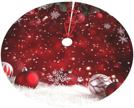 Christmas Tree Skirt Christmas Red Ball Winter 36 Inch for Xmas New Year Nightmare Before Christmas Decorations Lobby Home - Image 7