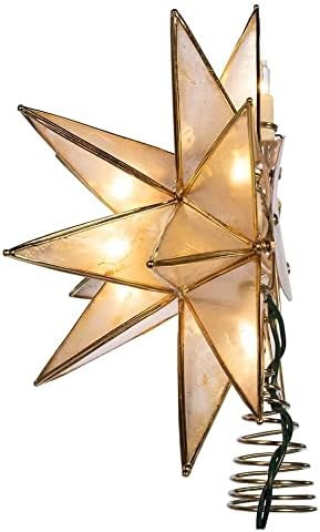Kurt Adler UL3135 Gold Sputnik Capiz Treetop - Image 4