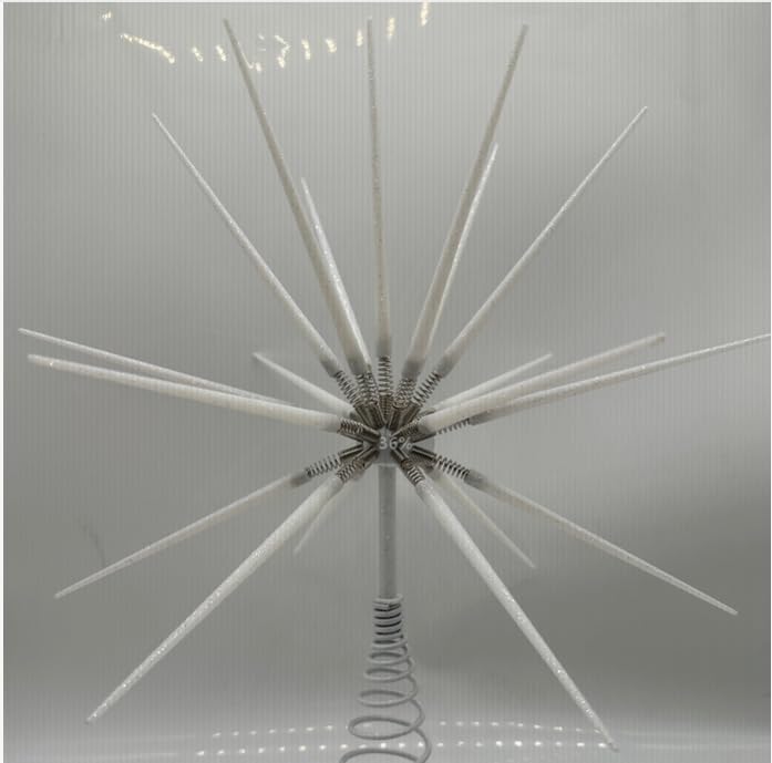 HMASYO 15 Inch Twinkling Starburst Christmas Tree Star Topper, 19-Point White Star Tree Topper with 150 LED, Remote Control & Timer, USB Power for Indoor Home Holiday Party Xmas Tree Decoration by HMASYO