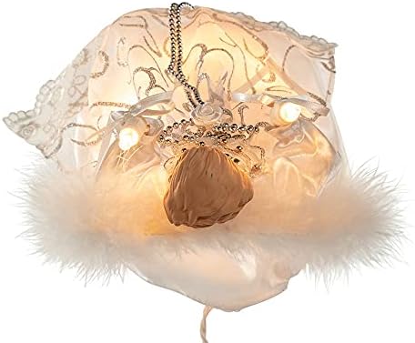 Kurt Adler UL 10-Light Angel Treetop, 8.5-Inch, White/Silver - Image 7
