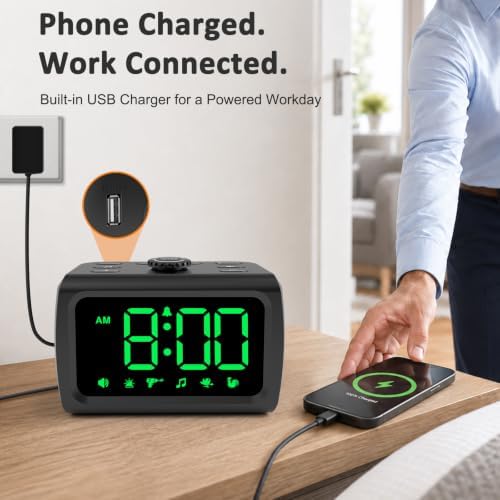 Peakeep 115dB Super Loud Alarm Clock for Heavy Sleepers Adults Teens - Image 6