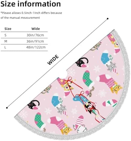 Cute Cartoon Cats Christmas Tree Skirt 30 Inch - Image 7