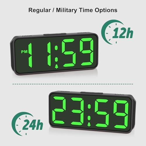 Peakeep Small Slim Digital Alarm Clock Battery Operated for Bedrooms Travel - Image 6