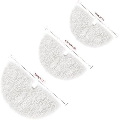 Mini White Faux Fur Christmas Tree Skirt 18 Inch with Long Feather Design, Luxurious Plush Xmas Tree Skirt for Holiday Decor, Winter Party, and Festive Home Decorations - 48cm - Image 5