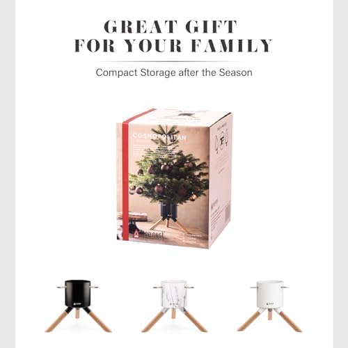 Tree Nest Christmas Tree Stand Base for 3ft 4ft 5ft Modern Tabletop Christmas for Real Small Tree Mini Christmas Tree Holder for Xmas Tree Decoration Black - Image 7