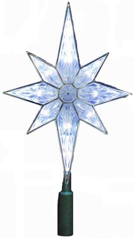Kurt Adler 10-Light 10-1/2-Inch Clear LED 8-Point Star Treetop by KurtSAdler
