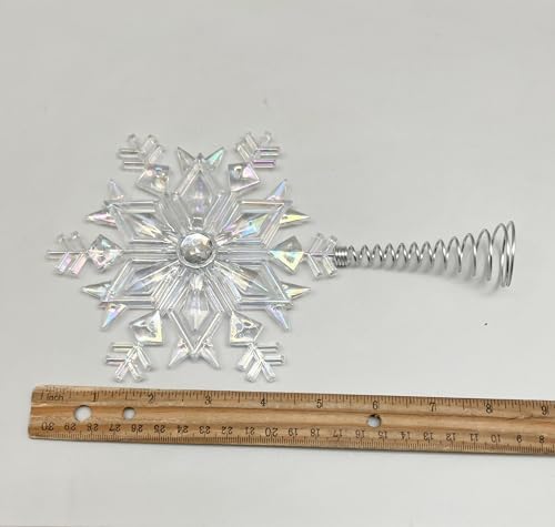 PEPPERLONELY Miniature Glitter Star Tree Topper Christmas Decorations 3.42" H x 2.76" W, White - Image 4