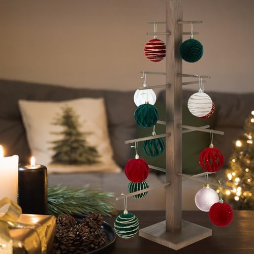 32 Inch Christmas Ornament Display Tree Centerpieces for Tables Ornament Tree Stand Holder Tabletop Artificial Tree for Wedding Anniversary Birthday Farmhouse Party Home Decor - Image 6
