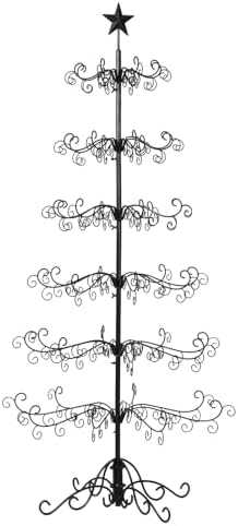 VINGLI 6ft Wrought Iron Christmas Tree w/192 Branch Tips, 6-Tier Metal Display Stand for Gifts, Box, Ornament Display Tree Suit for Holiday, Party, Home Decor, Indoor & Outdoor Decor Hanger, Black - Image 7
