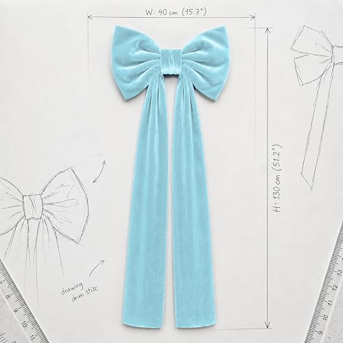 Big Bows, Christmas Decorations, Velvet Christmas Tree Topper Bow, 52 x16 Inch, Giant Christmas Bow Decorations for Home, Wedding, Birthday, Wreath, Door, Wall Decor (Sage Green) - Image 7