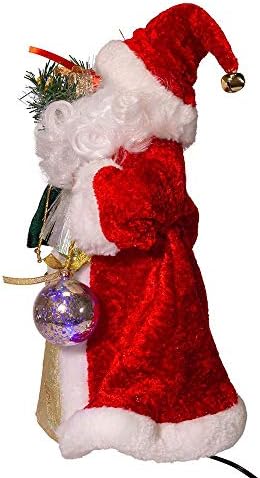 Kurt Adler 12-Inch CUL Fiber Optic LED Santa Treetop - Image 7