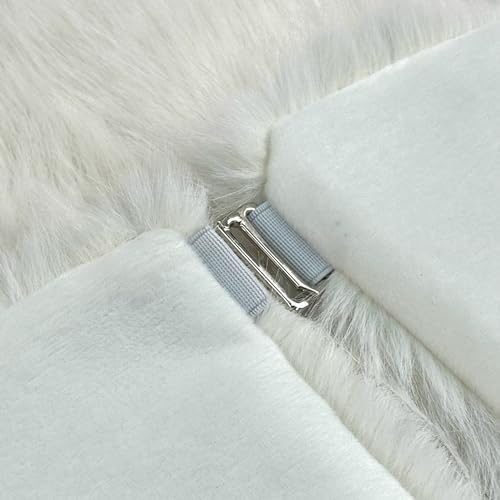 Huntsman High-Pile Faux Fur Christmas Tree Skirt with Hidden Slide Clasp Closure and Durable Microfiber Backing (Ivory, 72-Inch) - Image 6