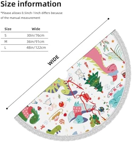 Christmas Dinosaur Christmas Tree Skirt 30 Inch - Image 7