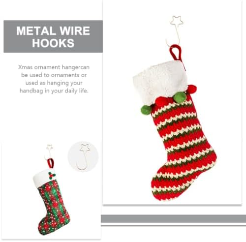 100pcs Star Christmas Ornament Hooks, Stainless Steel Hangers - Image 7