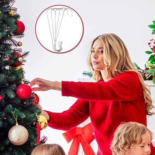 Mixweer 120pcs Christmas Ornament Hooks 0.51 x 2.36'', Silver - Image 6