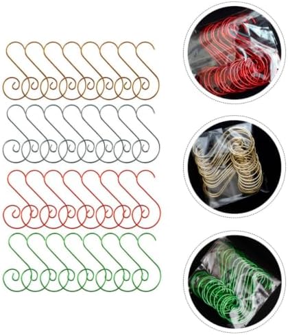 NUOBESTY 80pcs Christmas Metal S Shape Hook for Ornament Hanging, Simple - Image 7