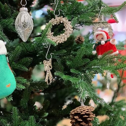 CCINEE 300pcs Ornament Hooks for Christmas Trees, Mini Silver Christmas Tree Ornament Hangers Heavy Duty Bendable Metal Hooks for Hanging Ornaments - Image 6