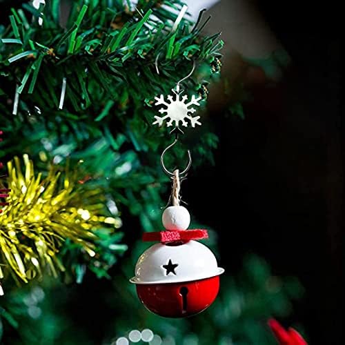 Ornament Hooks - Set of 24 Electroplating Snowflake Pattern Decorative Silver Wire S-Hook Holiday Card Holder Seasonal Decorations (Silver) - Image 3
