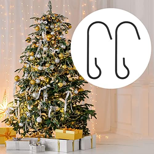 Ornament Hook 100PCS Black Christmas Ornament Hooks Bendable Metal Wire Hanging Hooks for Christmas Tree Halloween Party Ball Decor, Christmas Ornament Hangers - Image 5