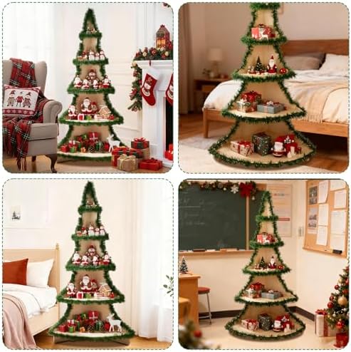 Capoda 5 Tier Christmas Tree Corner Shelf 6ft Large Village Display Stand - Image 7