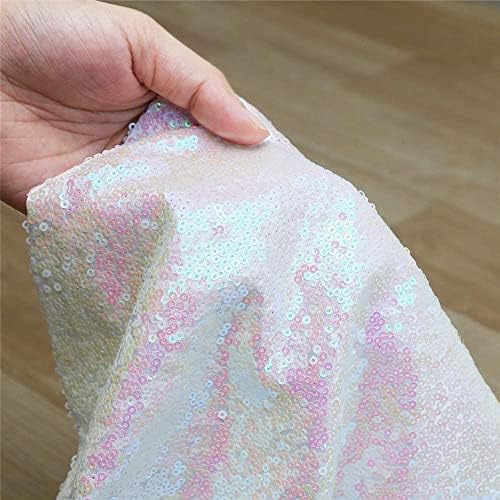 B-COOL 48 Inch Christmas Tree Skirt Large Sequin Tree Skirt Carpets White - Image 6
