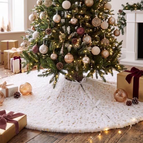 48" Christmas Tree Skirt, Star Style Xmas Wizard Party Decor - Image 7
