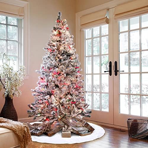 48inch White Christmas Tree Skirt Large Tree Skirt for Christmas Decoration - Image 7