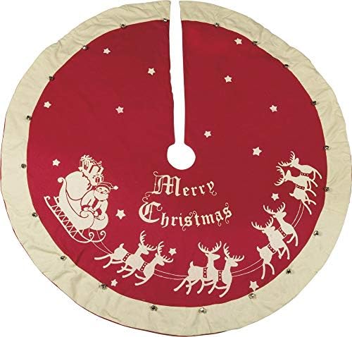 Primitives by Kathy Red Vintage Christmas Tree Skirt by PrimitivesbyKathy