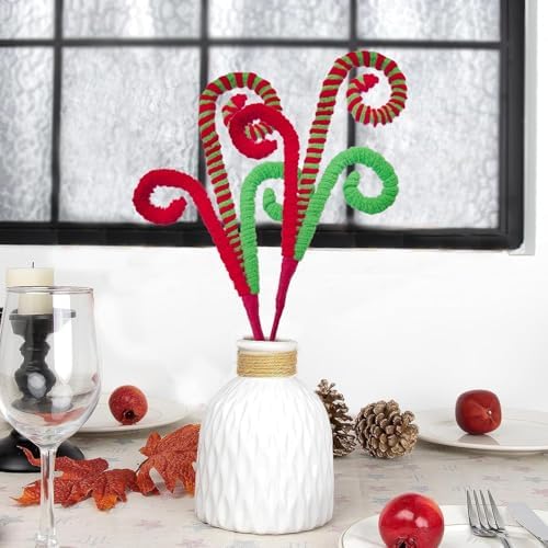 12 Pcs Candy Cane Grinchs Christmas Decorations, Limo Green Christmas Tree Picks, 17 Inch Red and Green Christmas Ornaments for Christmas Tree Topper Filler, Big Large Candyland Xmas Decorations - Image 6