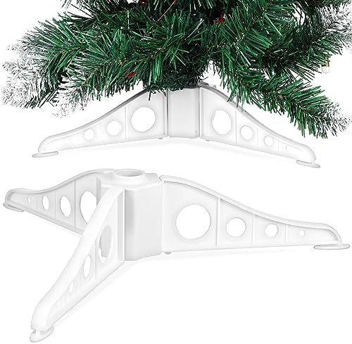 Toddmomy Christmas Tree Stand White Plastic Christmas Tree Stand Plastic Legs Replacement Artificial - Image 7