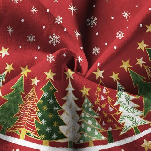 Merry Christmas Pine Stars Red Tree Skirt 36 Inches - Image 7