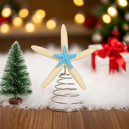 Summer Tree Topper, Starfish Christmas Tree Topper, Summer Tree Ornaments Christmas Tree Decor for Holiday Xmas Party Home (Starfish, One Size) - Image 7
