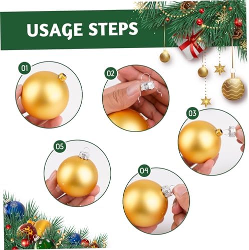 Ornament Caps 100Pcs Secure Metal Christmas Ornament Hooks Replacement Hangers for Christmas Tree, Porcelain, Ceramic or Glass Decoration, 20mm, Silver - Image 7