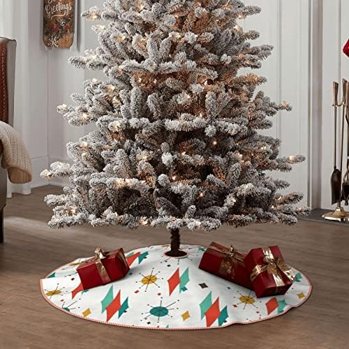 DKJlitter Christmas Tree Skirt 36 Inch, Mid Century Modern Retro Starburst - Image 7