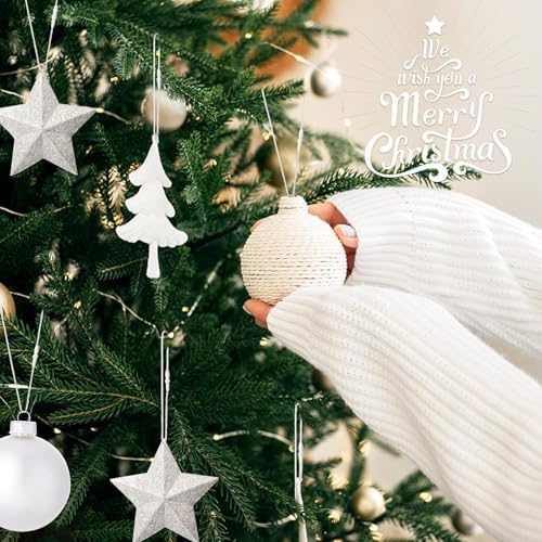 JUNEBRUSHS 600PCS White Halloween Ornament Hooks Ornament Hangers with Snap - Image 6