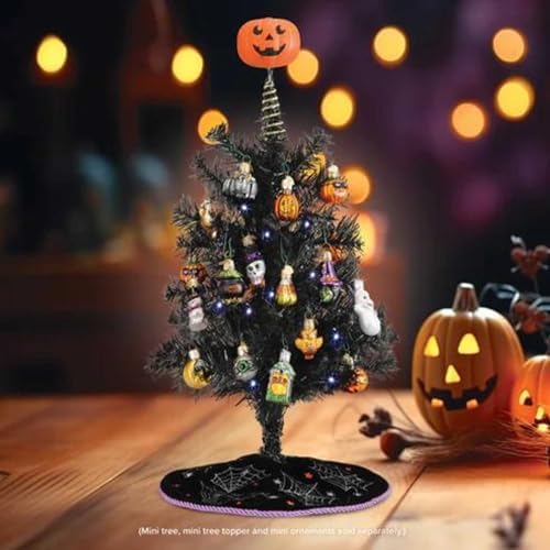 Old World Christmas Mini Halloween Tree Skirt, Embroidered Spider-Web Design, Spooky Holiday Accent D??cor, 12 Inch - Image 3