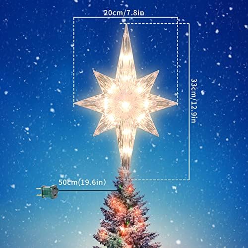 12 Inch Christmas Tree Topper, Bethlehem Star with 10 Lights for Home Xmas Tree Decor (Warm White) - Image 6