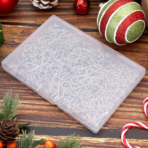 250 PCS Christmas Ornament Hooks, Ornament Hangers Hooks, Metal Wire Ornaments Hook with Storage Box for Christmas Tree Party Balls Decoration (Silver) - Image 7