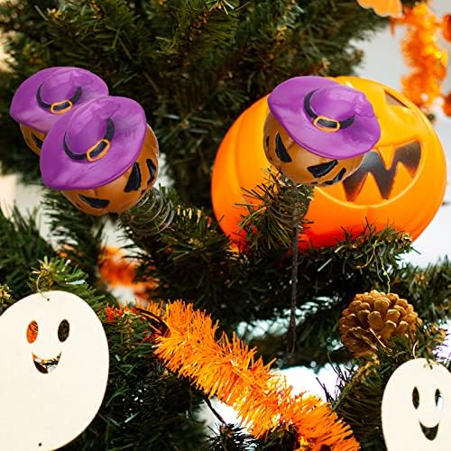 Queekay 4 Inch Halloween Tree Decorations Mini Pumpkin Tree Topper - Image 6