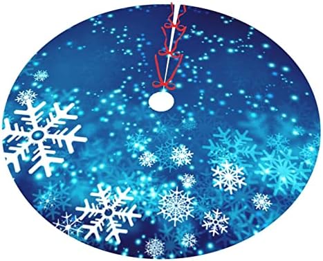 Christmas Tree Skirt Snowflake Blue Xmas Winter 36 Inch for Xmas New Year Nightmare Before Christmas Decorations Lobby Home - Image 7