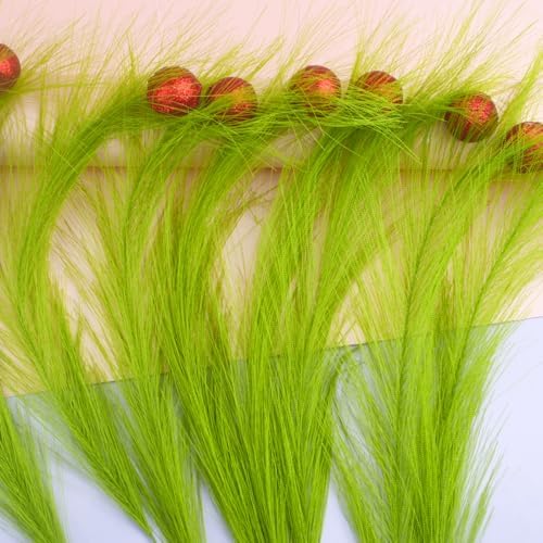 8Pcs Christmas Tree Topper, 16.9 Inch Green Lime Curly Tree Picks with Red Glitter Balls Xmas Artificial Green Ornaments Stems for Christmas Tree Wreath Decorations Home Party Crafts Decor - Image 7