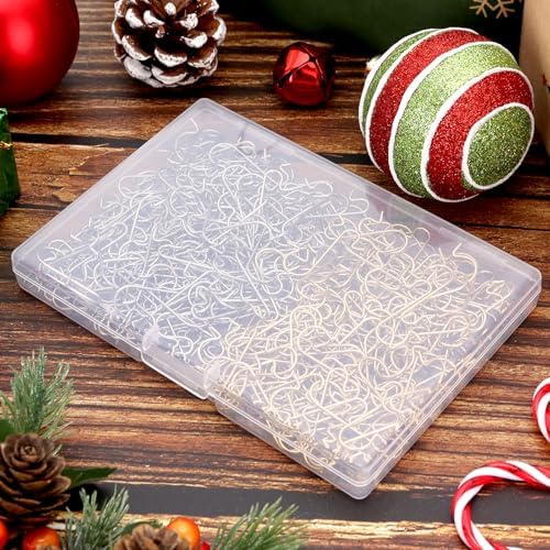 250 PCS Christmas Ornament Hooks, Ornament Hangers Hooks, Metal Wire Ornaments Hook with Storage Box for Christmas Tree Party Balls Decoration (Gold and Silver) - Image 7