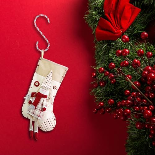 Christmas Ornament Hanging Hooks Multi-Functional Iron and PVC Stocking Hangers 10pcs with Easy Installation for Stockings and Bags for Christmas Party and Holiday Decorating - Image 7