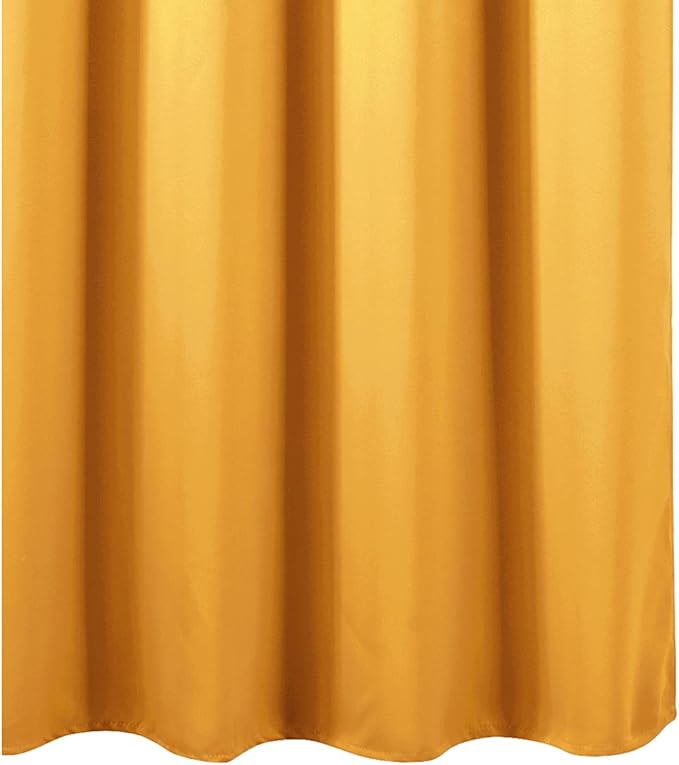 LEMOMO Yellow Thermal Blackout Curtains/38 x 84 Inch/Set of 2 Panels Room Darkening Curtains for Bedroom