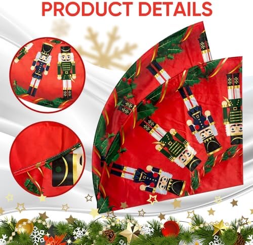48 Inch Christmas Tree Skirt, Marching Nutcrackers Theme - Image 7