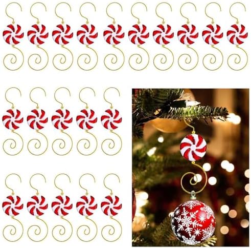 Christmas Ornament Hooks Candy, 20 Piece Candy Bead Wire Hangers for Christmas Tree Decorating - Image 6